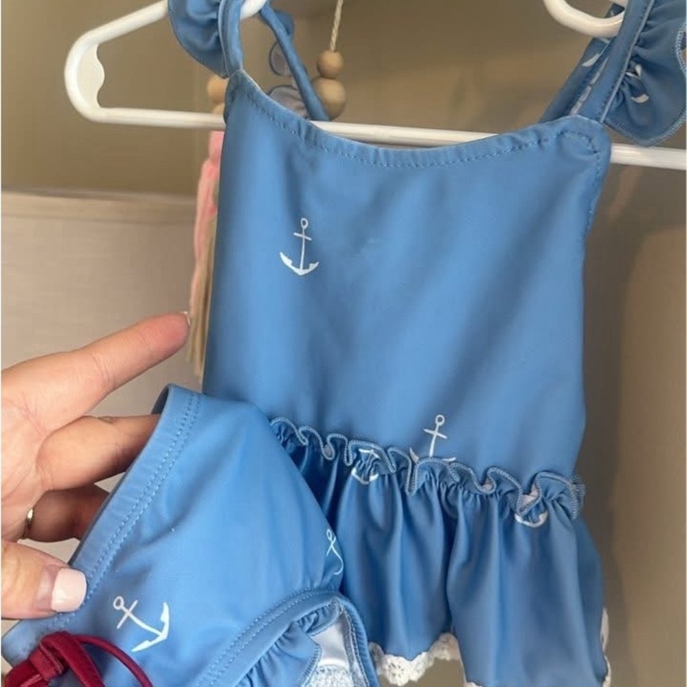 Sweet Honey Blue Anchor Swimsuit